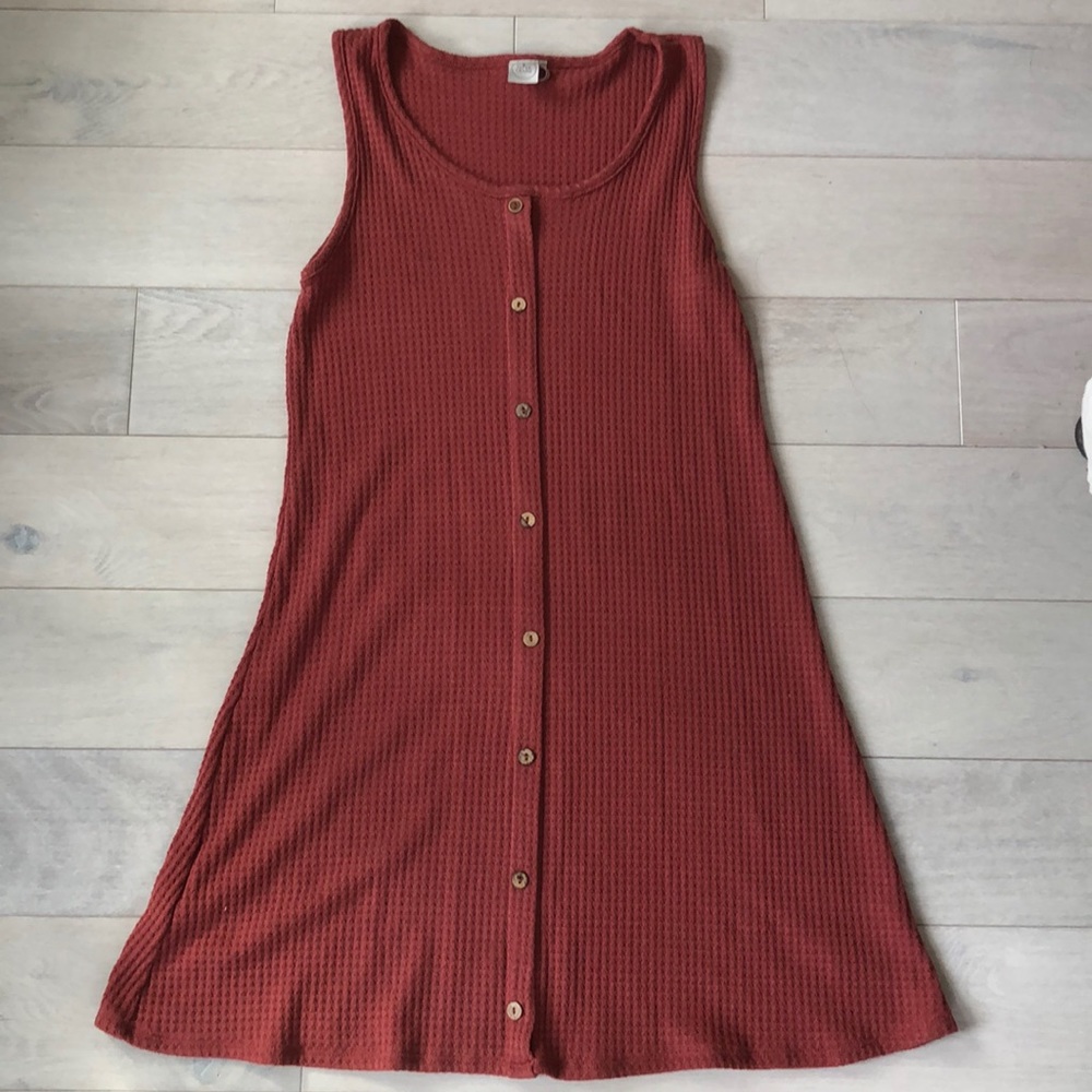 Waffle tank dress